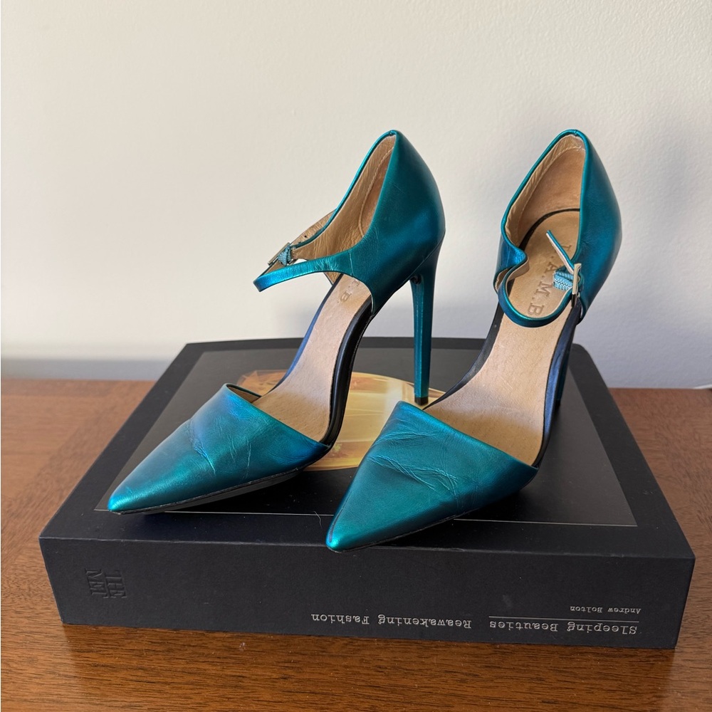 LAMB Teal Stiletto Heels - 6